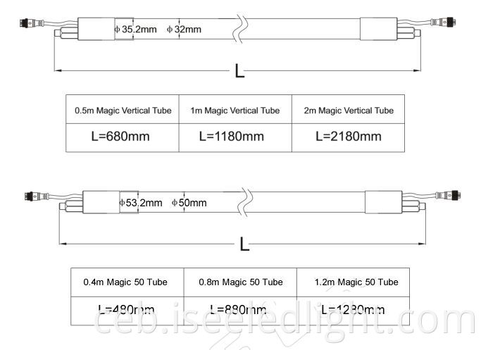 Magic Tube size